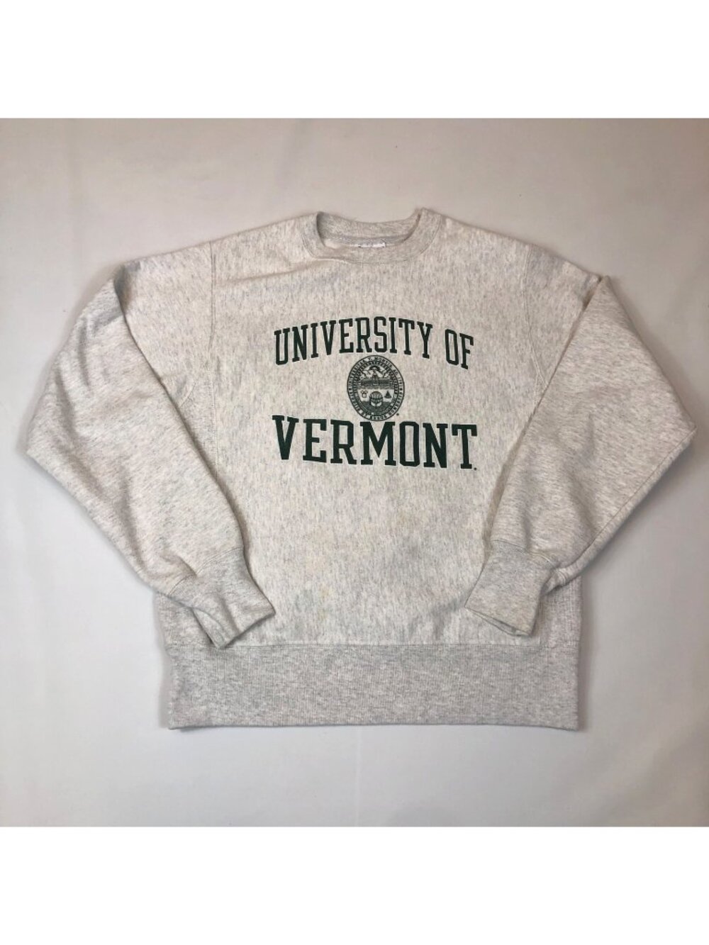 University Vermont Champion Reverse Weave Gray Crewneck Sweatshirt Size Small